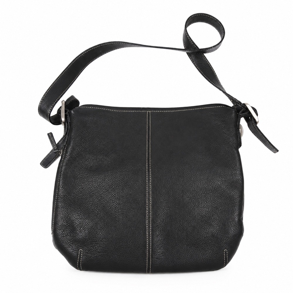 Tigbags Vintage Y2K Black Pebbled Leather Everyday Shoulder Bag Purse